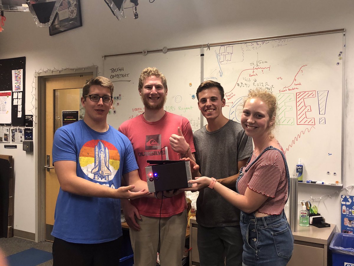 ares_cu's tweet photo. T-3 days until the DemoSat launch! Today we started our functional testing to make sure all sensors and systems can run for the duration of the flight! #arescuboulder https://t.co/z0d4PuihK1