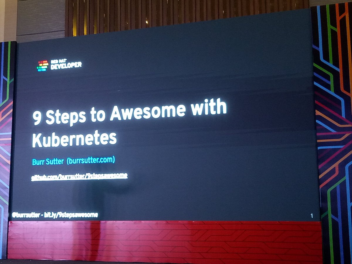 ranjith142's tweet photo. @rhdevelopers Kuberenetes session is going to start #DevNation https://t.co/WlaP0cQkEG