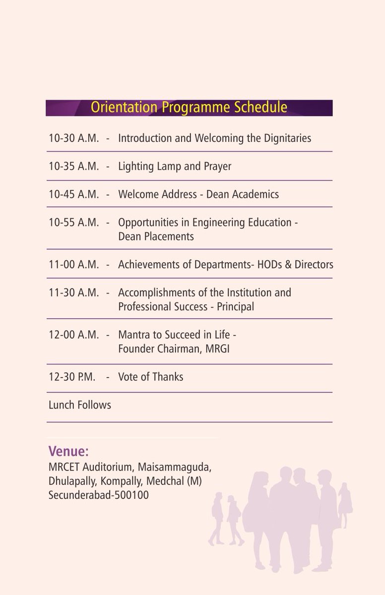 mrcetofficial's tweet photo. MRCET@CAMPUS-Malla Reddy College of Engineering & Technology(#MRCET) Sincerely Welcomes the Students & Parents on the occasion of #Orientation_Programme for Freshers 2019. Chief Guest Sri. #CH_MALLAREDDY , Hon'ble Minister of #Telangana, Founder Chairman of #MRGI.
@Drbhadrareddy https://t.co/2qlrjMTwUp