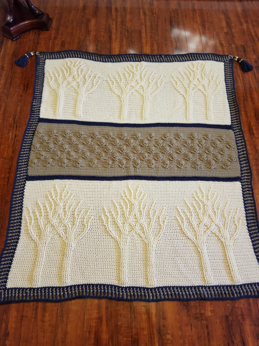 DerrickJeter10's tweet photo. Tree of Life Afghan- Finished this pattern but decided  to go with a different border and tassels 🤩
#crochet #yarnspirations #blanket @Yarnspirations1 #summer  #yarn   #baby  #craft #handmade #home #happy #entrepreneur  #summer  #dream #inspiration #hustle #family #diy #tree https://t.co/JPJxz5Kxbp