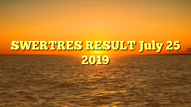 lotto result july 252019