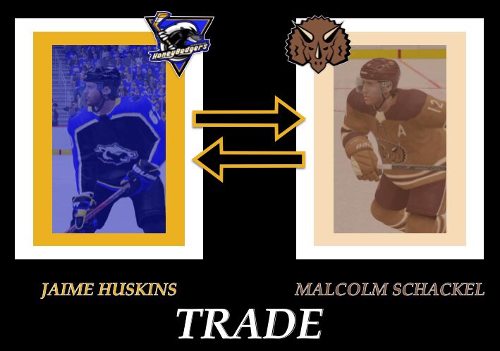 RockersCLE's tweet photo. TRADE ALERT: The HoneyBadgers have acquired D Malcolm Schackel from the @ChargersSA in exchange for D Jaime Huskins. https://t.co/cyauDKkAWY