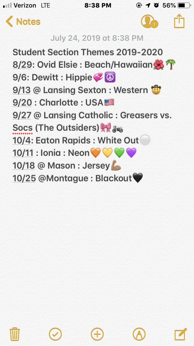 phsraidersSS's tweet photo. These are the themes for the football games this year! https://t.co/m1HtoRGuyj