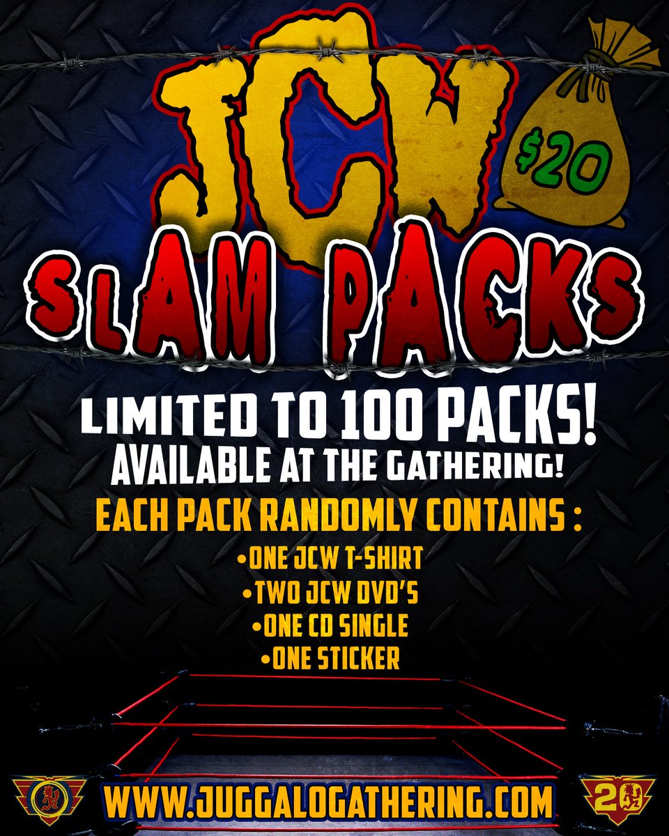 icp's tweet photo. Just in time for a weekend full of power bombs, headlocks, and steel chairs, the soopa limited JCW Slam Packs will also be up for grabs! Only 100 available so act quicker than our fist to a haters dome piece! https://t.co/y7pjoxf2CQ