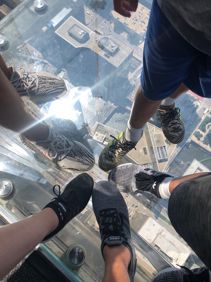 fariscoaching's tweet photo. @adidas @adidasUS A family with A wide range of adidas shoes 1400 feet up in Chicago at the Willis Tower. #adidasrules #adidasthebest https://t.co/zl9iV2o5wx