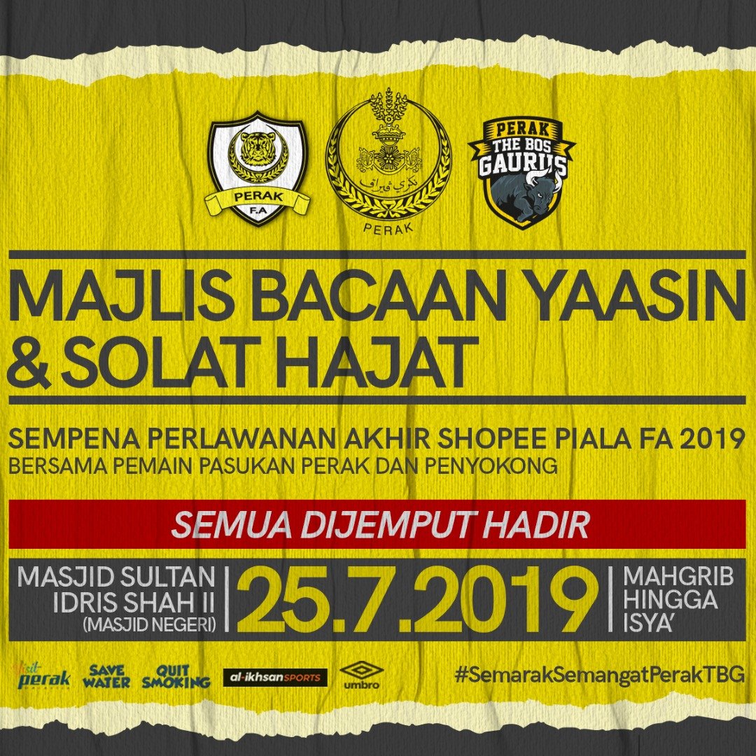 PerakFA's tweet photo. #ShopeePialaFA2019 #Final #PRKvKED #PerakTBG #TheBosGaurus https://t.co/Z02E4gtk1G