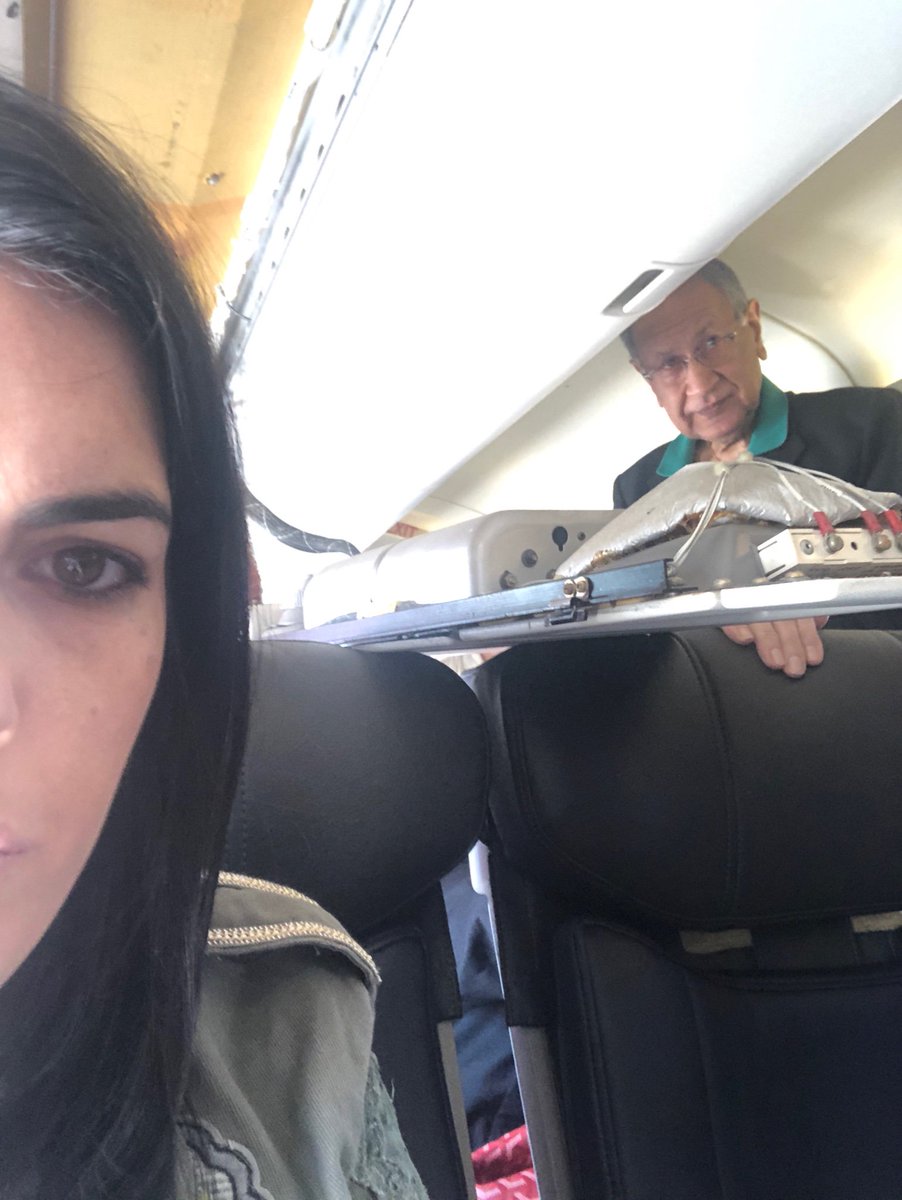 MearshasNoFears's tweet photo. .@americanair A faulty overhead bin completely came detached from the ceiling and crushed my head on a AA flight. The flight attendant did nothing, and the pilots laughed and thought it was funny until they saw I was injured. My head thinks otherwise #neverflyingAAagain https://t.co/vVGbYCARLO