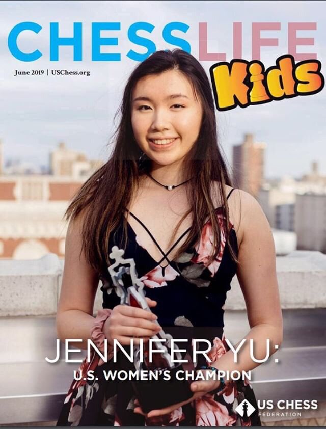 JenShahade's tweet photo. All girls got a copy of the latest edition of Chess Life Kids, with reigning US Women’s Champ Jen Yu on the cover, which also included a cartoon of my chess journey. #Jennifers @USChess https://t.co/2S5qzIPOuO