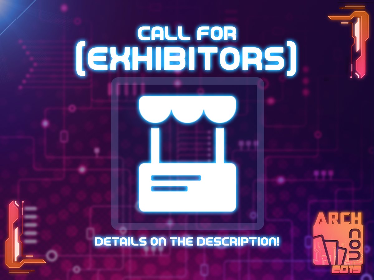 archconcebu's tweet photo. Looking for Exhibitors! We are inviting groups and communities to display and share your craft at ARCHCON 2019. Check out our Facebook for the link to the form! 
#ARCHconCebu 
#ARCHcon2019
#ConWithACause
#GetHyped https://t.co/OtVL70l0zh