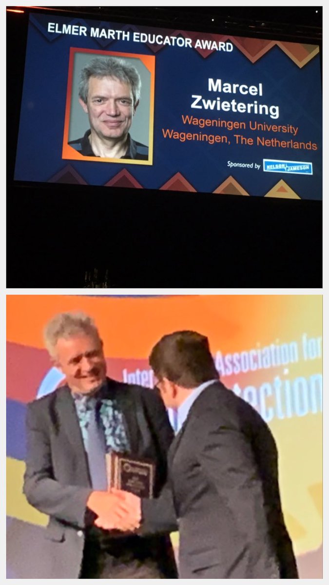 leongorris's tweet photo. @IAFPnocontext #ICMSF congratulate Marcel Zwietering for being awarded the #IAFP2019 Elmer Marth Educator Award. Well deserved Marcel!! https://t.co/EgkaU1WeRl