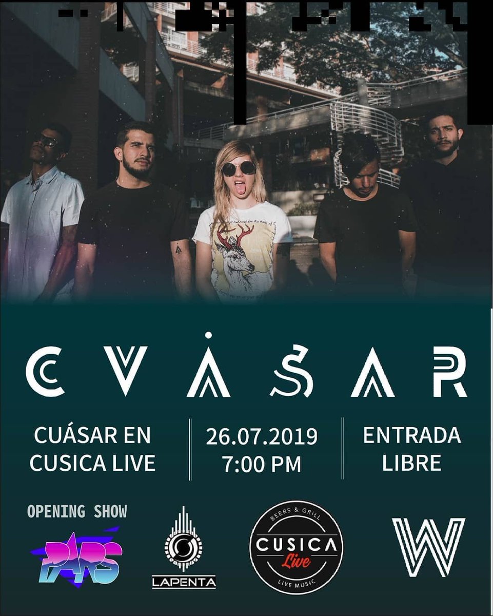 C_Exprimidos's tweet photo. Cuasar & Pars en Cusica Live de Caracas
Viernes 26-07-2019 | Hora: 7:00 | Entrada Libre
/////////////////////////////
#Cuasar #Pars #CusicaLive https://t.co/gEzrbdf0Gu
