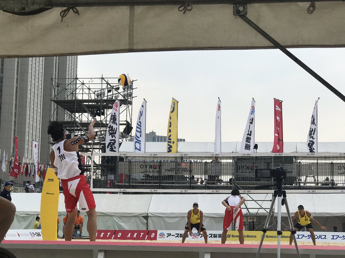 mizutanibeefarm's tweet photo. 今日はお仕事で潮風公園のBeach Volleyball World Tour に来ております。
日本頑張れー！！

#ビーチバレー #潮風公園 #日本 #応援 #star4 https://t.co/T1zMUTDGue
