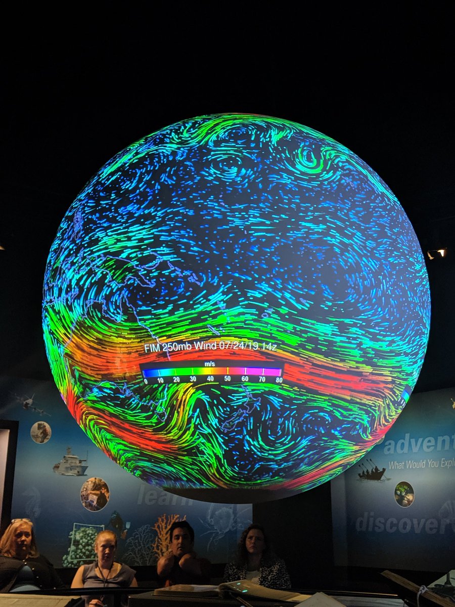 kbatko_rbr's tweet photo. #MauryProject participants take a trip to NOAA headquarters in Silver Spring, MD where we learned how to utilize NOAA resources. Imagine the interdisciplinary lessons you could plan with these Science on a Sphere datasets! 😁 @AMSeducation @NOAAeducation https://t.co/667ShKd6Wp