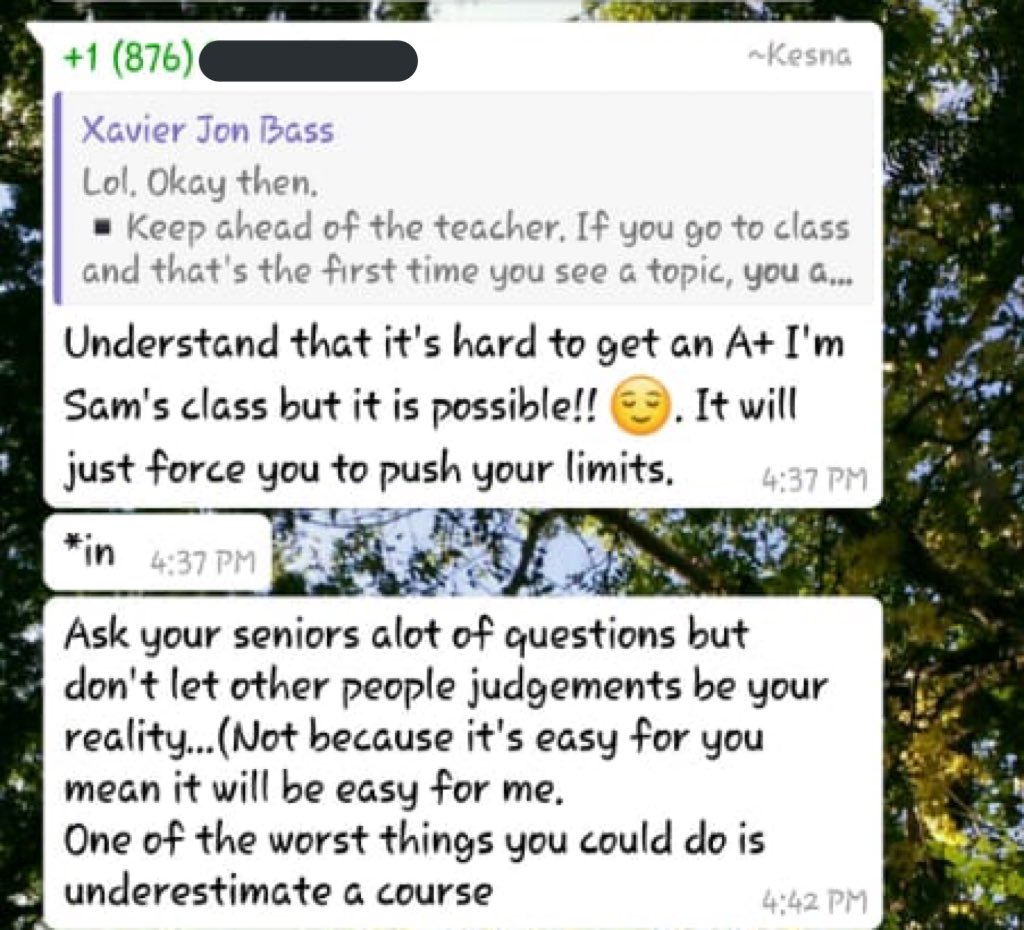 UWIActuarialSoc's tweet photo. “ ... one of the worst things you could do is underestimate a course “
- Kesna, Incoming 3rd year
#UWIASFreshers https://t.co/tdIDKaWcjX