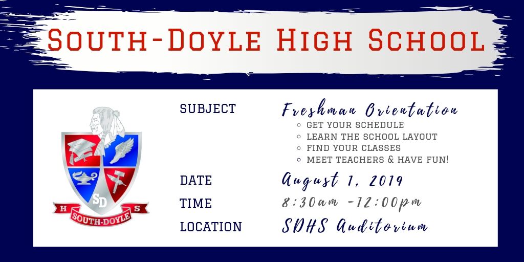 Freshman Orientation Info #OneTribe