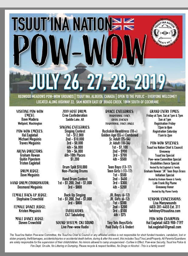 The #Tsuutina powwow is this weekend. #yyc