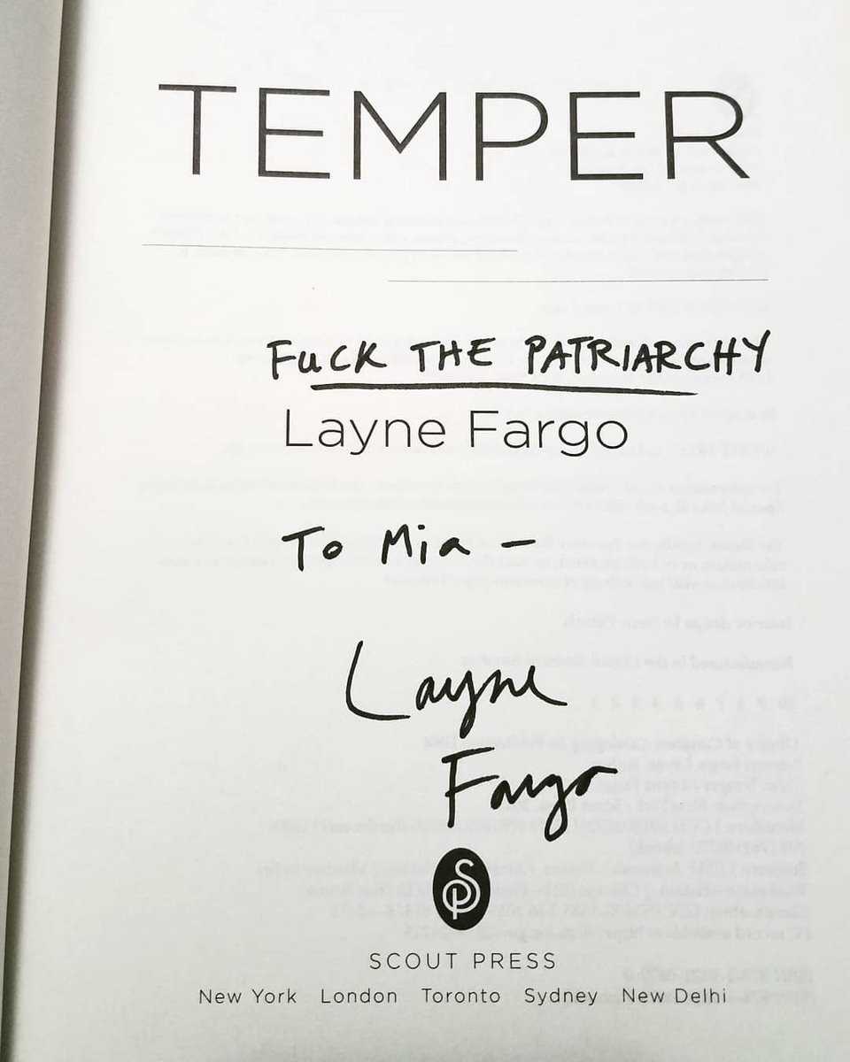 Just finished TEMPER by @LayneFargo and it was one hell of a ride! A fast, fun read that had me tense AF the entire time. AND THAT ENDING. No spoilers but 🤯

#SistersInMystery #SistersInCrime #BookRecommendations #AmReading #FuckThePatriarchy #PitchWars #17mentees
