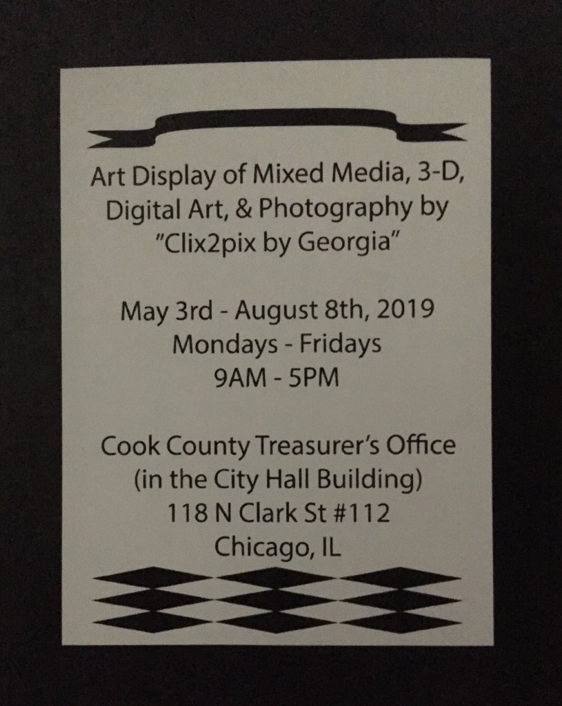 clix2pix's tweet photo. Stop on by to view my artwork (of many themes) before August 9th😎 https://t.co/VtpGOCzyaf