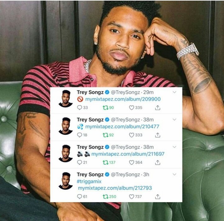 globalhiphopday's tweet photo. #Globalhiphopday - #treysongz  drops 4 new songs/remixes #triggamix - are y'all feeling the #NewMusic?
.
.
Please Retweet and Follow @GlobalHipHopDay and @TreySongz now 😎😍 https://t.co/keQ2qciCFp