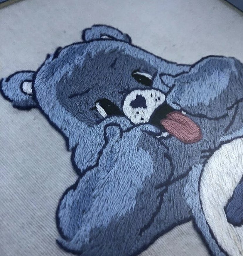 sectadebordado's tweet photo. Care bear Aphex Twin by: @gonseniisha.
Special gift / inspo @fersanrat 
#dmc #dmcthread #embroidery #embroideryart #embroiderygift #handmade #handmadeembroidery #aphextwin #aphextwinfan #carebear #grumpycarebear https://t.co/DbUtnjn37Q
