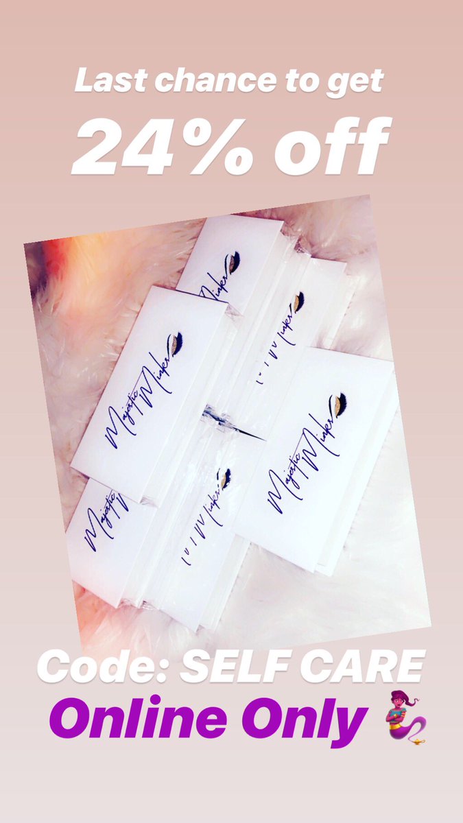 Ma_IMadeIt's tweet photo. In honor of National Self Care Day, Majestic Minks 🧞‍♀️✨ is offering a 24% DISCOUNT ON ALL ONLINE ORDERS‼️😆💕 [Use Code: SELF CARE] SHOP THE MAJESTIC WAY LINK IN BIO 💛✨🧞‍♀️ #MajesticMinks #StPeteMinks #TampaMinks #OrlandoMinks #AtlantaMinks #3DMinks #6DMinks #NationalSelfCareDay https://t.co/J6PvTJHL3t