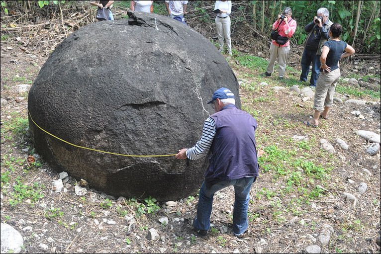 These stone spheres are odd too. They’re found all over Costa Rica.