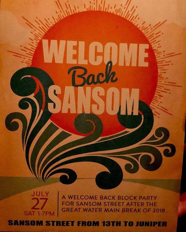 After what seems like FOREVER, we are construction free!!! Come join us in the celebration with a #blockparty !! It will be on Sansom st. from 13th to Juniper featuring zavinopizzeria opaphiladelphia tredici_enoteca and barphiladelphia ✨🤘🏻🌟🍹🍻🍷🥂🎉