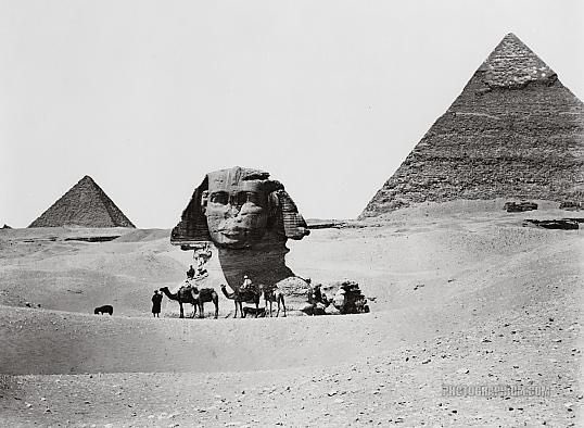 Also before I forget, I think these photos of the Sphinx are important to put time into context. These were only taken around 1880. That’s how new the discovery of the Sphinx really is. Compare that to what we see today.