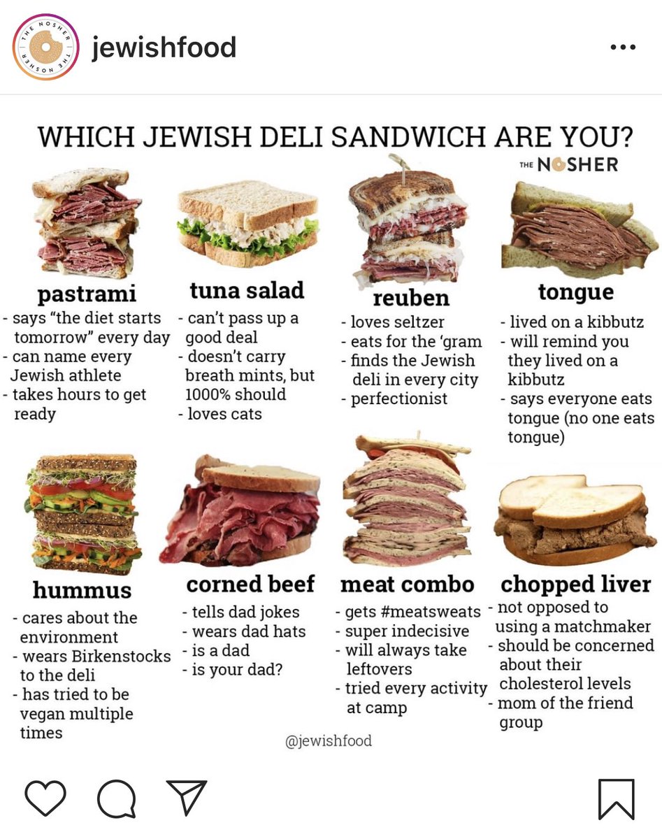 awolf14's tweet photo. My friend sent this to me & I’m a cross between Pastrami and chopped liver. I will only eat pastrami though. #MatchmakerMatchmakerMakeMeAMatch https://t.co/Oofgdh0rdR