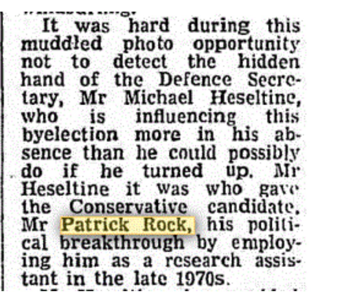 Former deputy prime minister Michael Heseltine and his family have numerous listings in Epstein's book. Hezza was one of several MPs who helped Harvey Proctor set up his shirt shop. He also gave porn collector Patrick Rock, Cameron's close aide, his first break in politics.