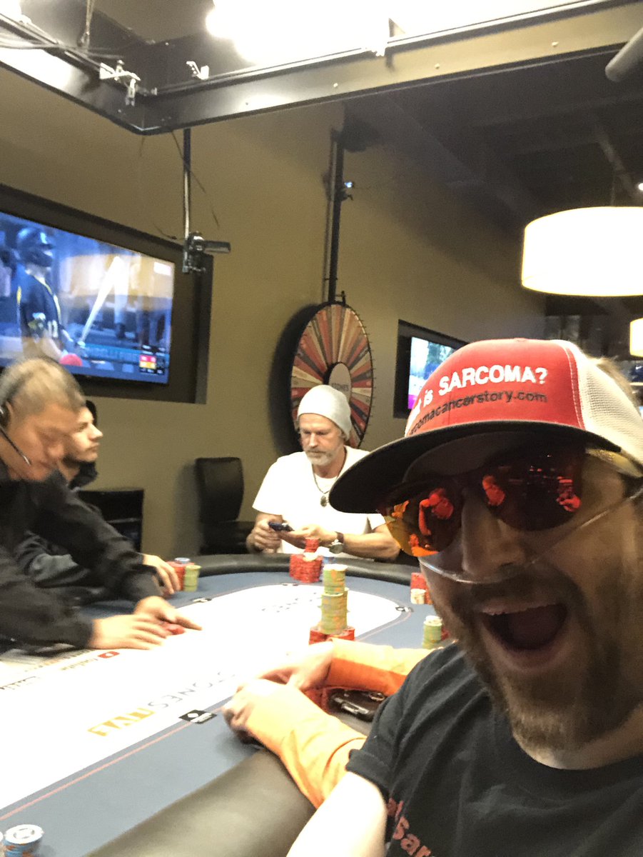 Getting in a session <a href="/StonesLivePoker/">StonesLivePoker</a> loving every minute even after shipping $800 with junk on the first hand of the stream #sarcomaawareness #cashgame #poker #gamble #fuckcancer