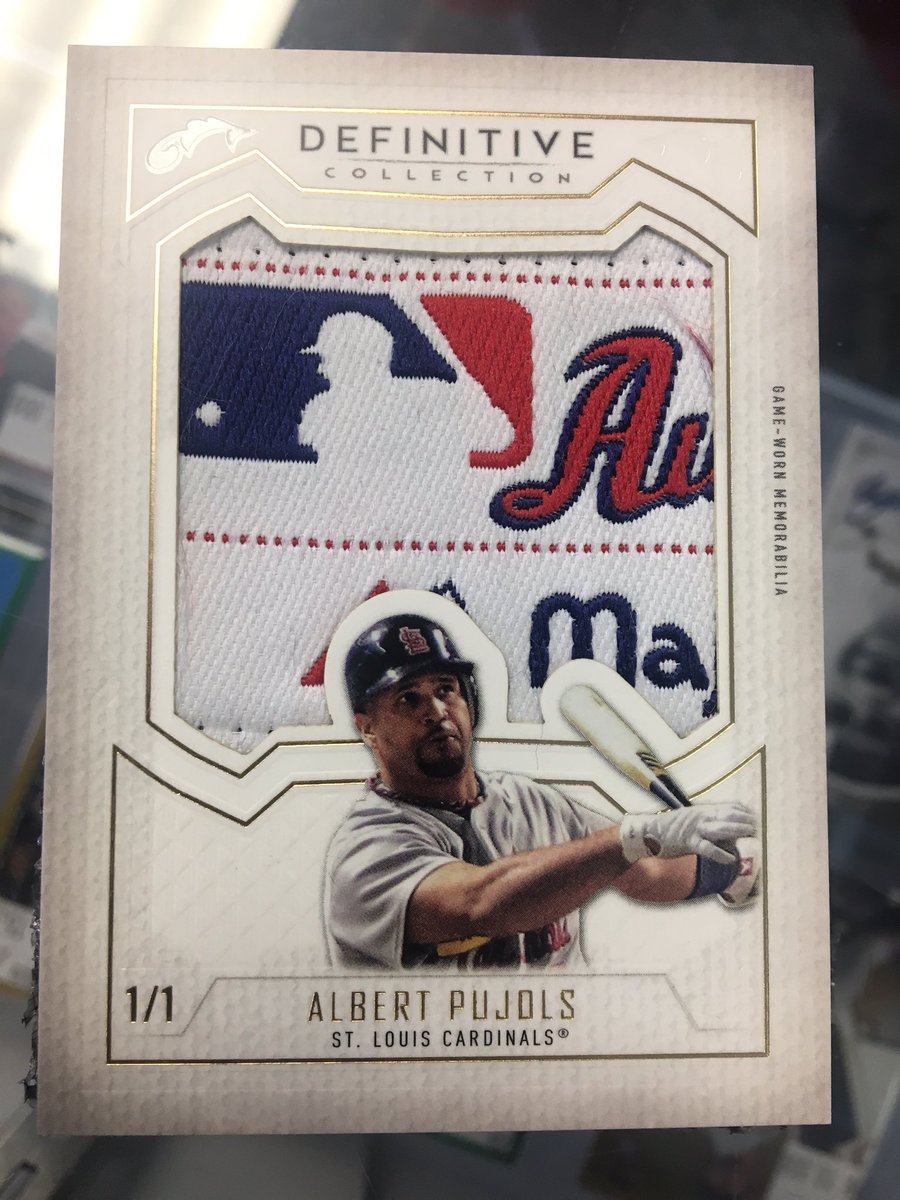 Check out this 2019 <a href="/Topps/">Topps</a> Definitive Albert Pujols Majestic #1/1 tag pulled by Joseph today.    Just so freaking sweet.   Great pull man. #albertpujols  <a href="/beckettmedia/">Beckett Media</a> <a href="/SoHobbySports/">Southern Hobby Distribution Sports</a> <a href="/Cardinals/">St. Louis Cardinals</a> <a href="/Angels/">Los Angeles Angels</a>