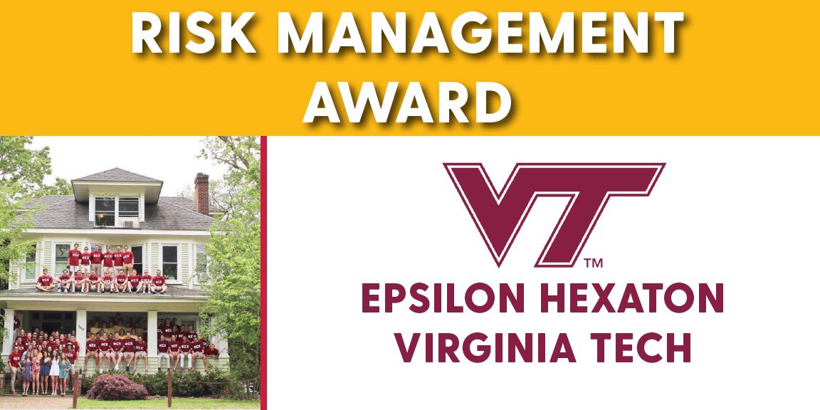 phisigmakappa's tweet photo. Congratulations to @VTPhiSigmaKappa on their Risk Management Award! https://t.co/sdmvimvjPm