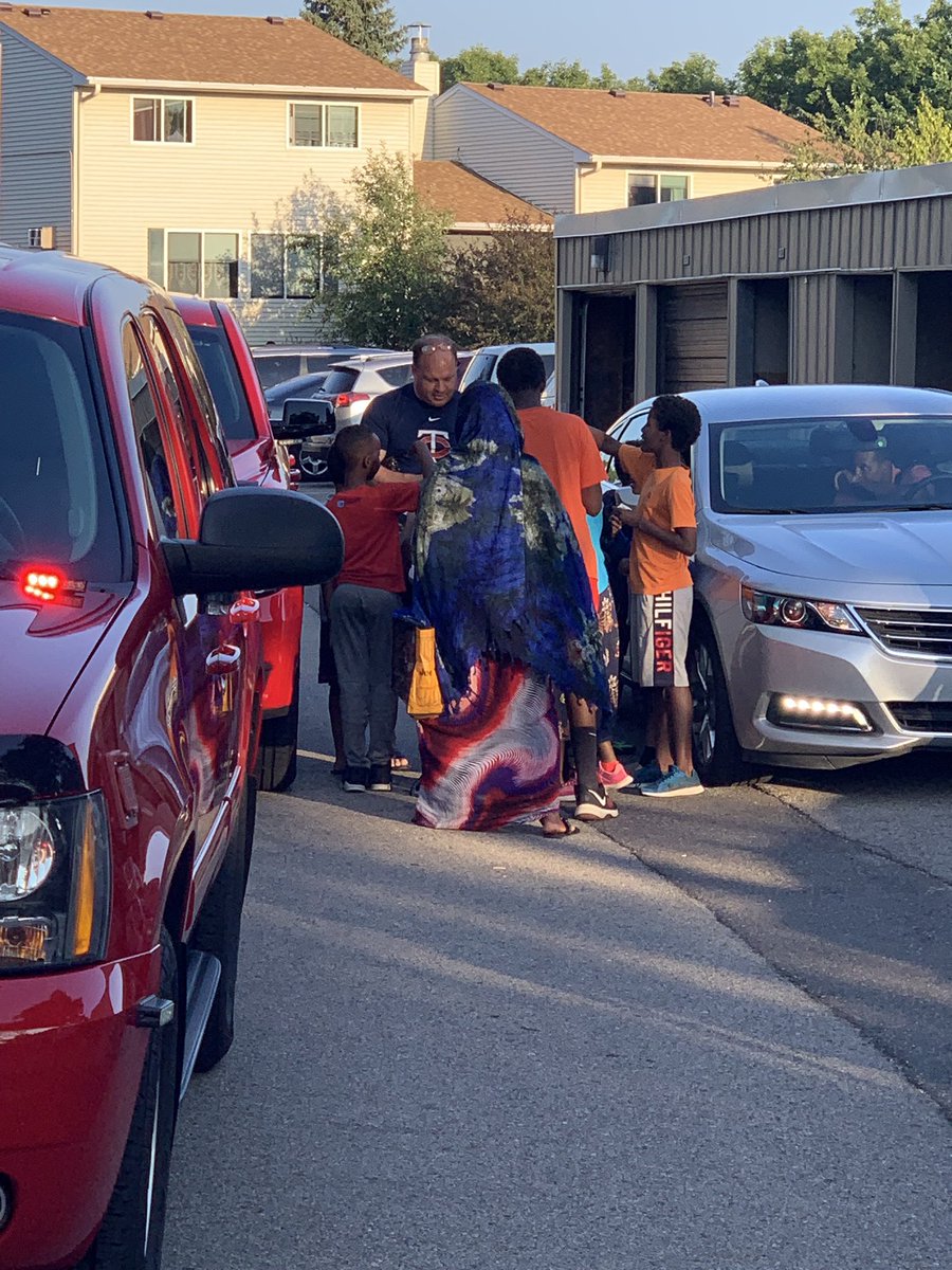 EdenPrairieFD's tweet photo. Called for smoke in a bldg in @CityofEP & found burnt food on a stove. Good reminder to stay in attendance while you cook. Ventilated the area. While that was happening, Chief @scottgerber19 also got to spend some time with the youth. Stickers were in demand. #jrfirefighters https://t.co/JXMP46OTKc