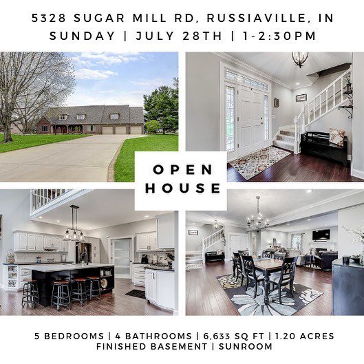 Kokomo's Home Team on Twitter "OPEN HOUSE SUNDAY 1230PM 5328 Sugar Mill Rd, Russiaville, IN