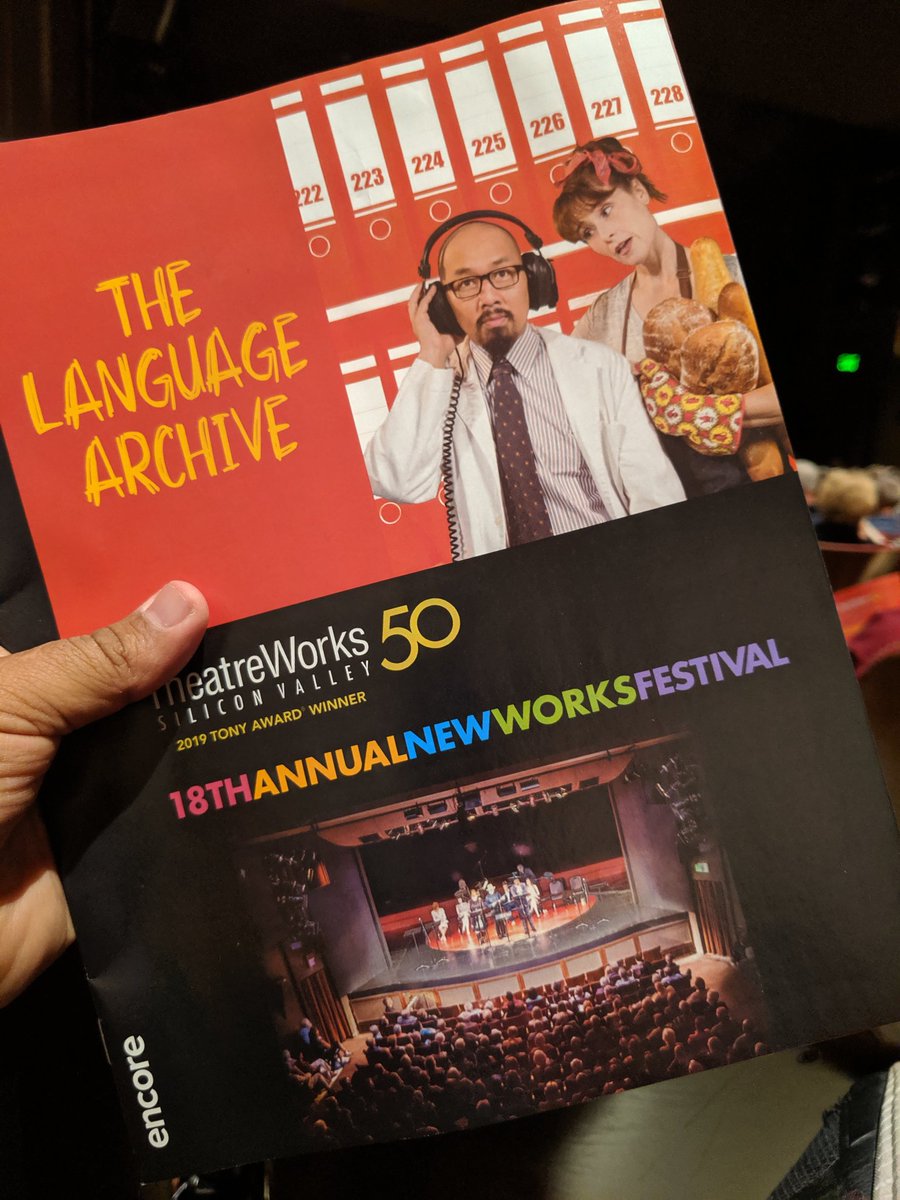 davidjchavez's tweet photo. Seated for the @TheatreWorksSV production of #TheLanguageArchive. #hellatheatre https://t.co/286SoQbQjx