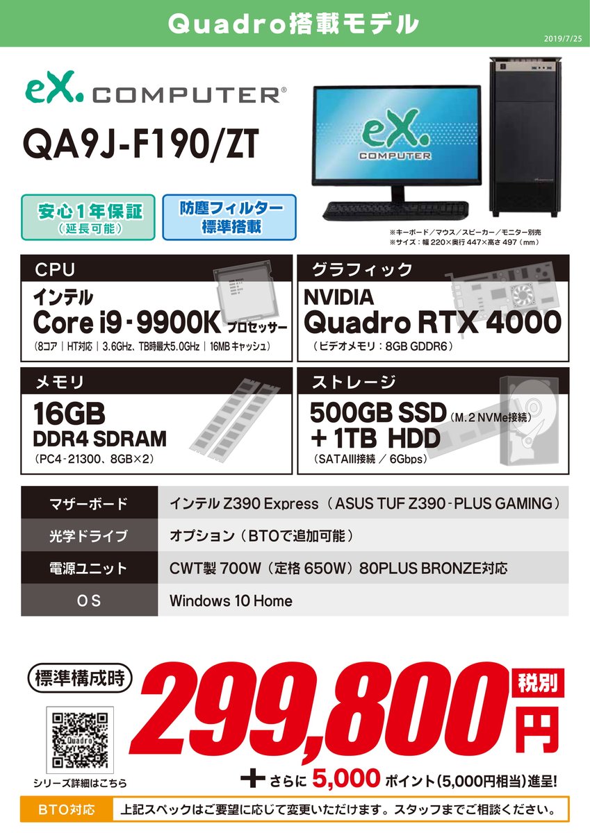 ট ইট র ツクモパソコン本店 1f ワークステーションビデオカード Quadro 搭載btoパソコン 取り扱ってます イラストやコミック アニメーション 3d映像 写真や動画編集など 本格的クリエイター運用にはこちら Quadroなら10bitカラー表示に対応 約10