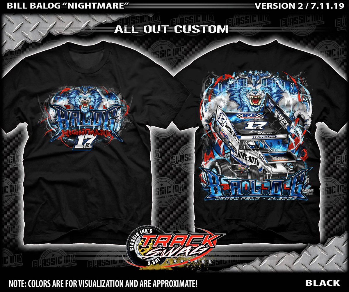 billbalogracing's tweet photo. Who’s ready for some new @billbalog17 #NorthPoleNightmare Apparel? Hot Off the press these will be available starting Thursday at #PlymouthDirtTrack with the @IRA_sprints. Only at the #17B trailer for now.
Blue, Grey, &amp; Black T’s
Black Hoodies
Can Koozies, Beanies, &amp; Camo Hats https://t.co/zR6xeCJ9LM