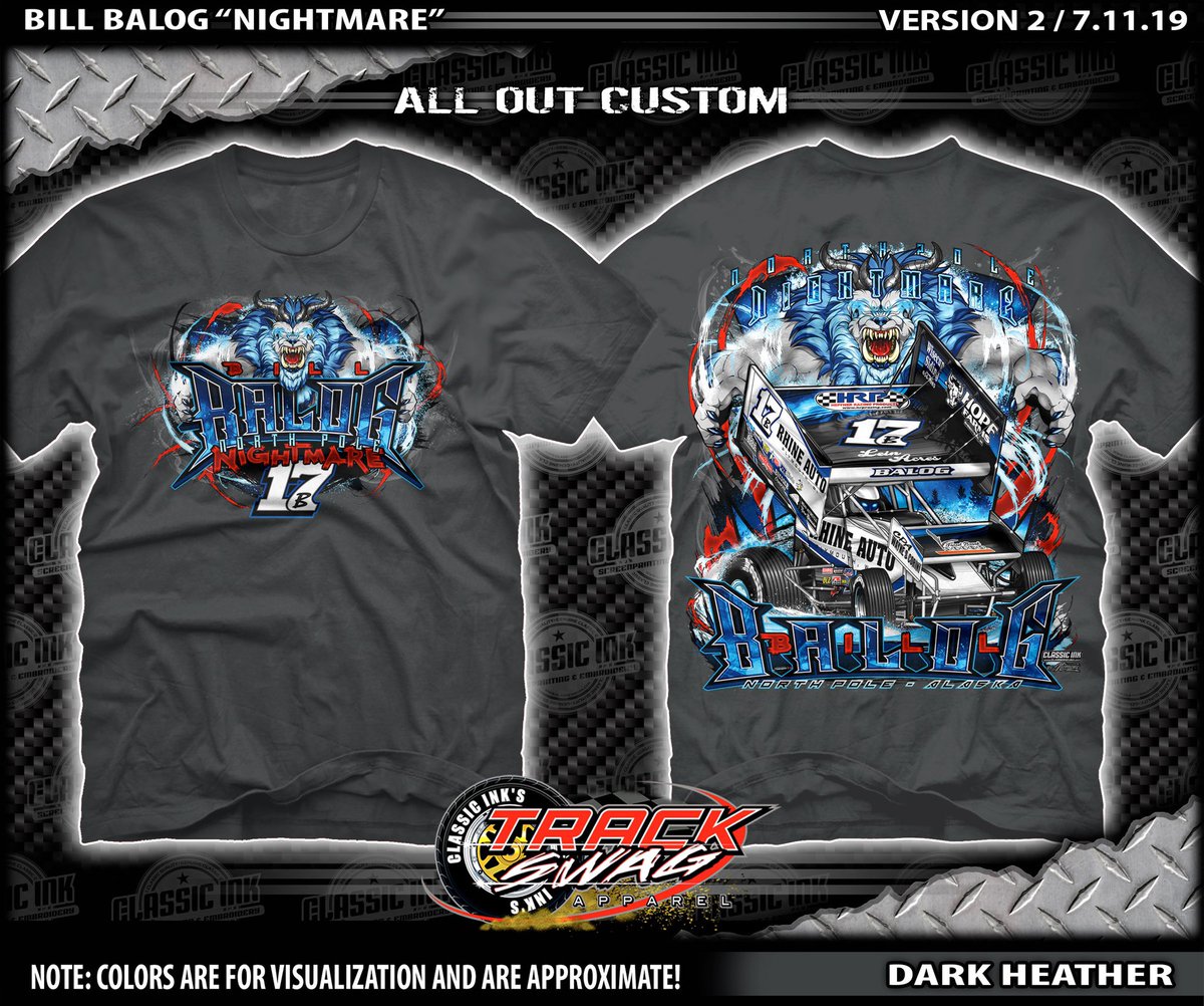 billbalogracing's tweet photo. Who’s ready for some new @billbalog17 #NorthPoleNightmare Apparel? Hot Off the press these will be available starting Thursday at #PlymouthDirtTrack with the @IRA_sprints. Only at the #17B trailer for now.
Blue, Grey, &amp; Black T’s
Black Hoodies
Can Koozies, Beanies, &amp; Camo Hats https://t.co/zR6xeCJ9LM