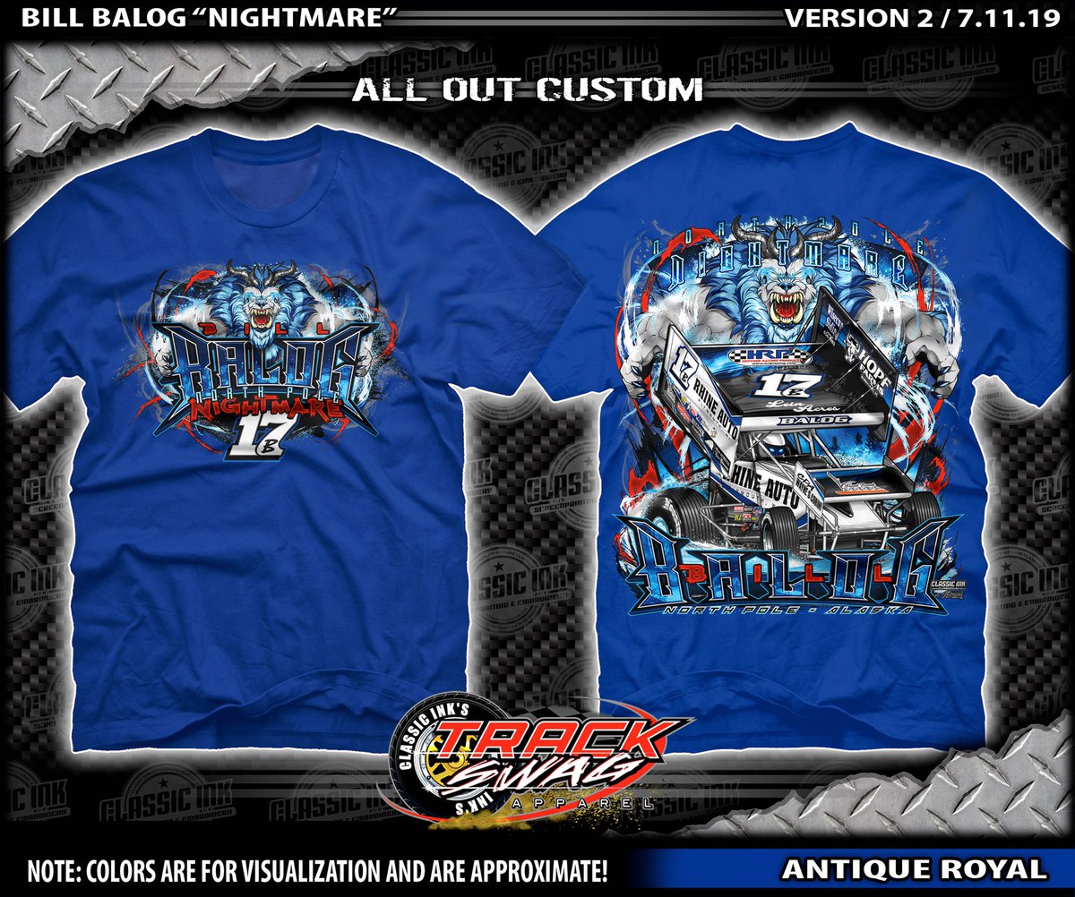billbalogracing's tweet photo. Who’s ready for some new @billbalog17 #NorthPoleNightmare Apparel? Hot Off the press these will be available starting Thursday at #PlymouthDirtTrack with the @IRA_sprints. Only at the #17B trailer for now.
Blue, Grey, &amp; Black T’s
Black Hoodies
Can Koozies, Beanies, &amp; Camo Hats https://t.co/zR6xeCJ9LM