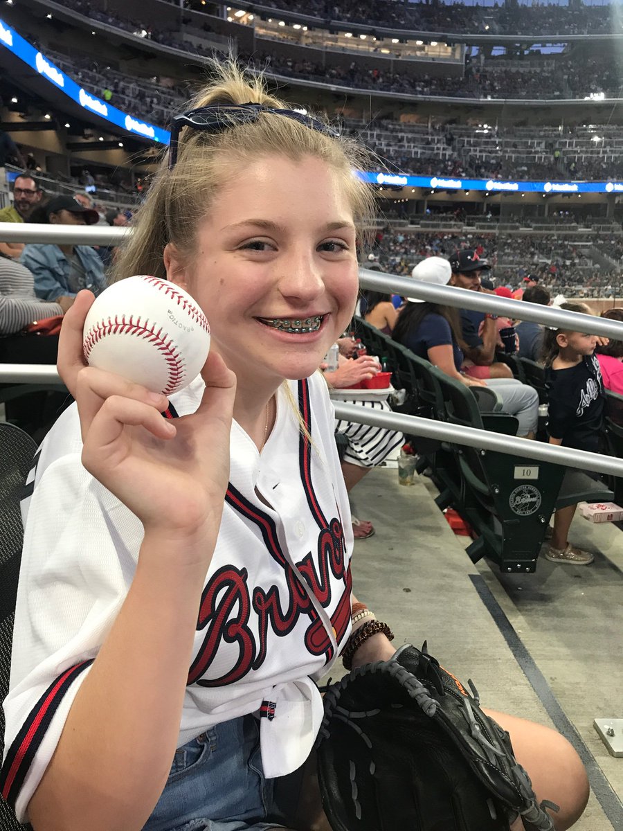 CarneyMandie's tweet photo. Thanks for the balls @ThirstBaseCoach ⚾️ Their first game and this made it pretty sweet! 
#thisiswhywechop #chopon https://t.co/1jsJQDxaGY
