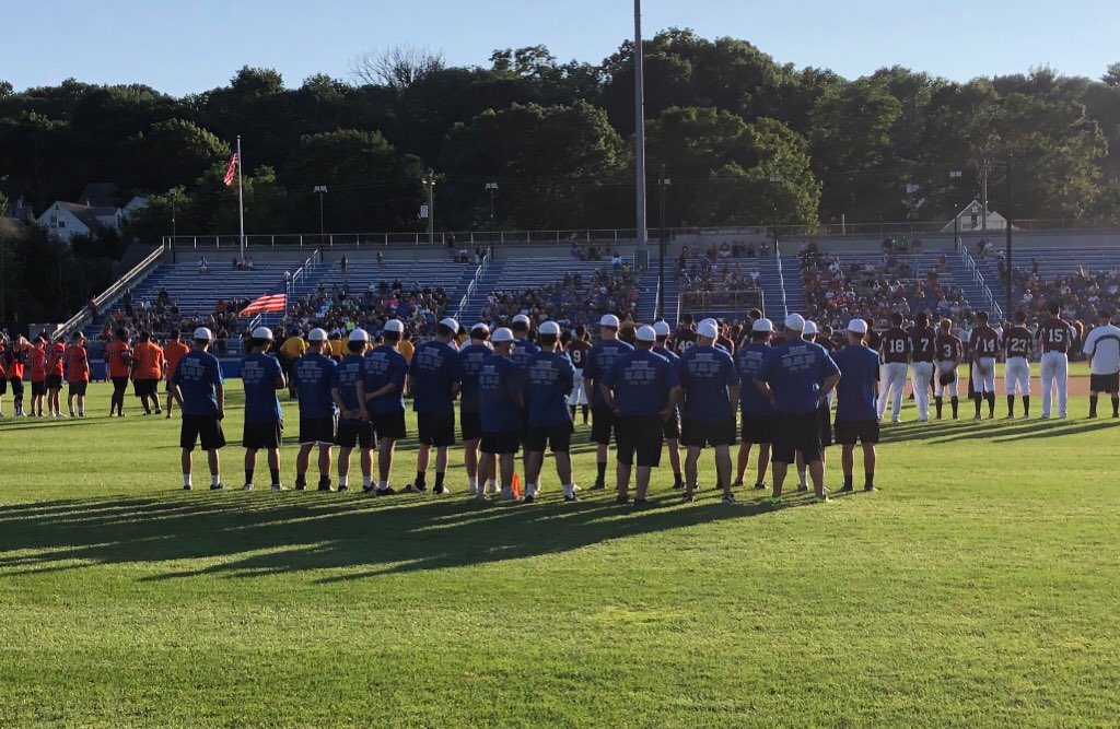 Wolcottstorm1's tweet photo. Opening ceremonies Mickey Mantle World Series ⚾️ https://t.co/TGtsMDl017