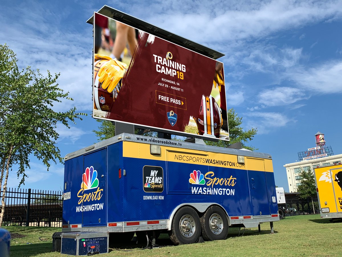 cprmms's tweet photo. Its that time of year again! 2019 Washington Redskins Training Camp starts Thursday 25. Visit training camp and enjoy all the food vendors @ fan plaza and never miss any action on the field with our large VRS Jumbotron!
#NBCSwashington #HTTR #cpr30years #cprled #cprvrs #events https://t.co/HPw66v7LDN