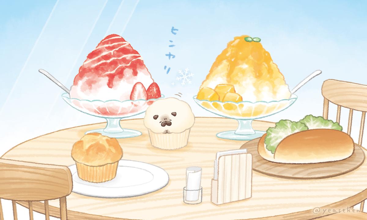 food no humans food focus shaved ice table cup fruit  illustration images