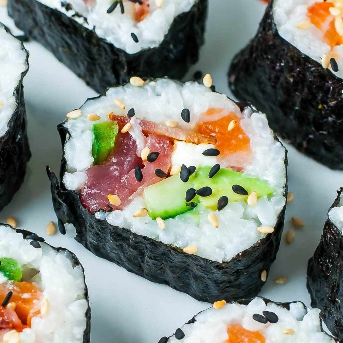theponcer's tweet photo. Nori, the black layer that is used to wrap a Sushi, is seaweed that is washed, shredded, then dried in moulds to form the paper-like substance that binds the rolls together
#blackandwhite #blackandwhitetheme #theponcer #onlineshopping #brandpromotion #branding #foodfacts https://t.co/11ACvXY7aw