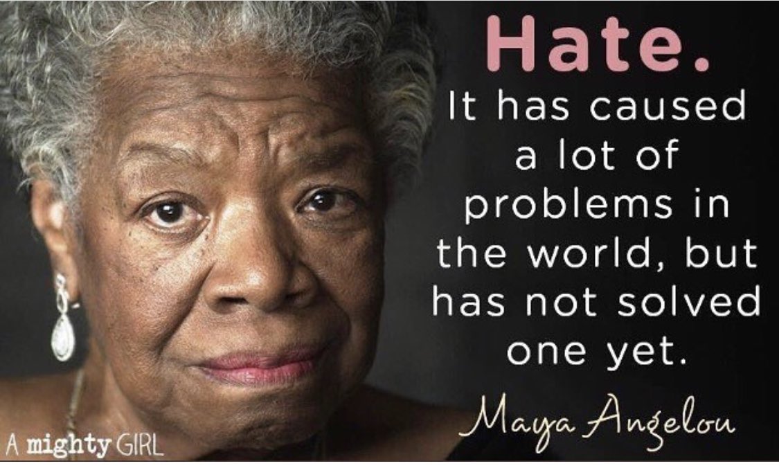 Divanick's tweet photo. Love is all we need. #MayaAngelou #Hatesolvesnothing #LoveDoes #Love #loveisallweneed https://t.co/iFLnZsm8cI