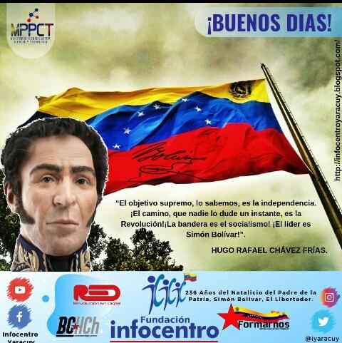 revelion4's tweet photo. #ConBolivarChavezVenceremos unidos, hermanados Con un solo ideal la independencia absoluta, hoy  @Rondon somos miles https://t.co/ccVJRWLfVb