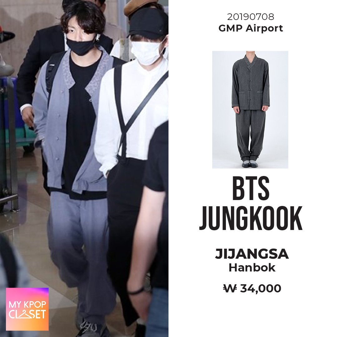 MyKpop_Closet's tweet photo. 💜 Who: #BTS #Bangtan #jungkook #kookie (@bts_bighit)
💜 Where : #GMP Airport
💜 Brand : #Jijangsa
💜 Product : Hanbok
💜 price : ₩ 34,000
#kpop #fashion #kpopfashion #kpopcloset #mykpopcloset #kpopidol
#kpopoutfit #OOTD #Moda #kpopModa #modaKpop #fashionKpop #vestimentaKpop https://t.co/FJPOimmhlE