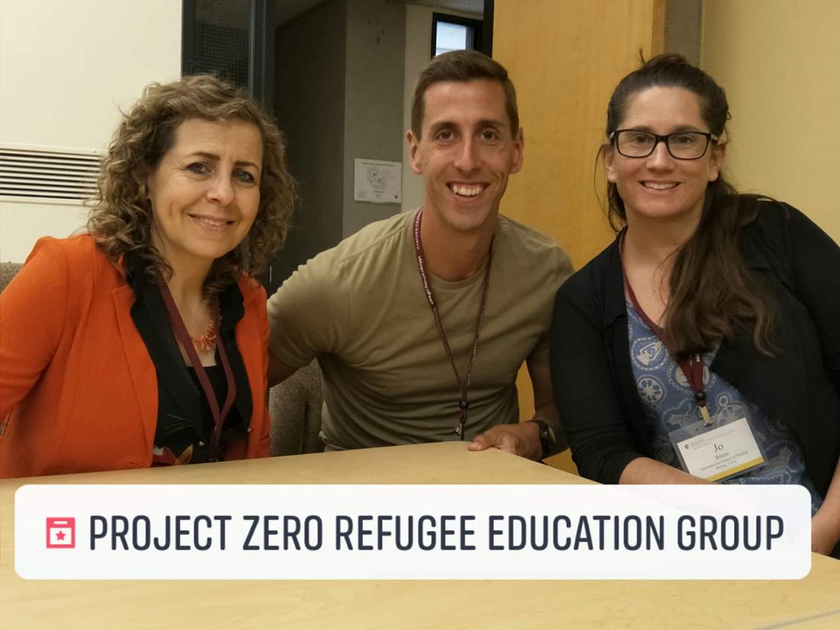 LearningLyceum's tweet image. #PZC2019 affinity group small on numbers, but not on heart. Brainstorming during lunch how to meet the needs of refugee learners.