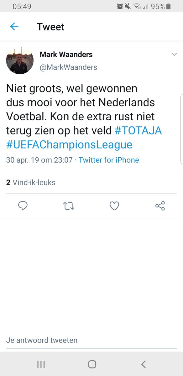 Marcbouwman90's tweet photo. @MarkWaanders @KNVB Extra rust werkt niet Mark 😂 https://t.co/OdQ6TVZO4w